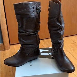 Nine West brown leather women’s boots